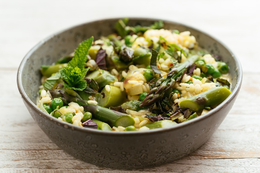 Lemon, Asparagus, and Pea Risotto