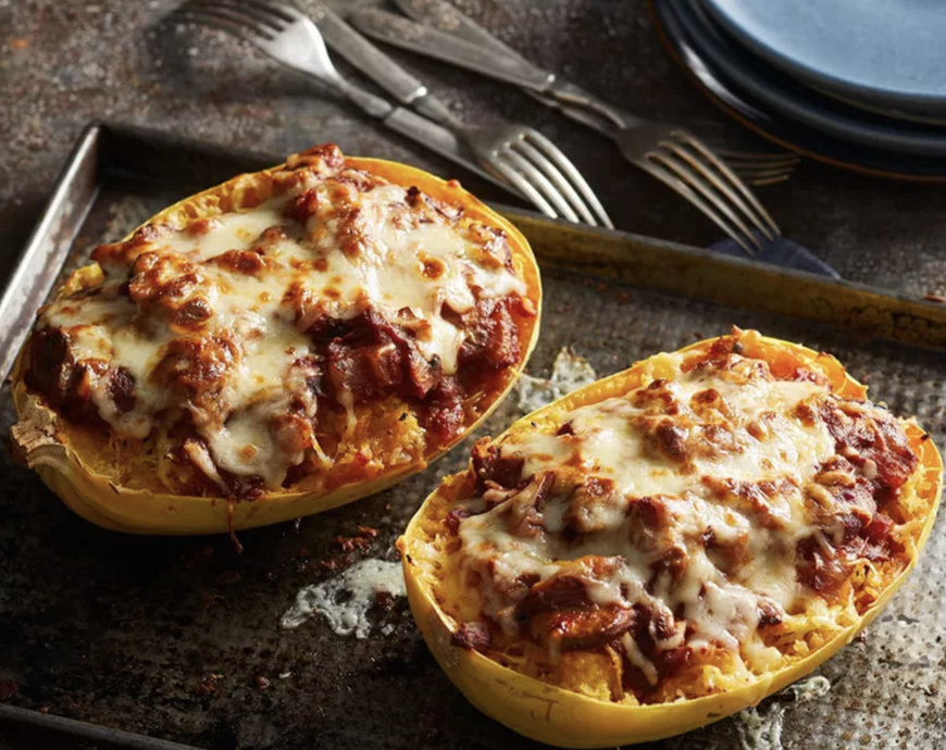 Mushroom Bolognese over Spaghetti Squash