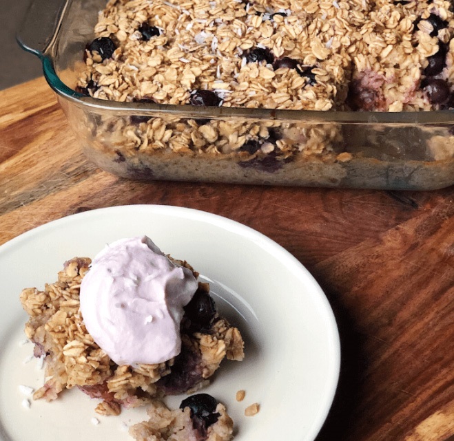 Blueberry Coconut Bake